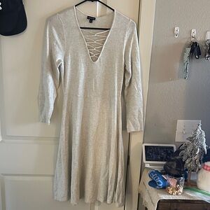 Torrid Light Gray Long Sleeve Dress